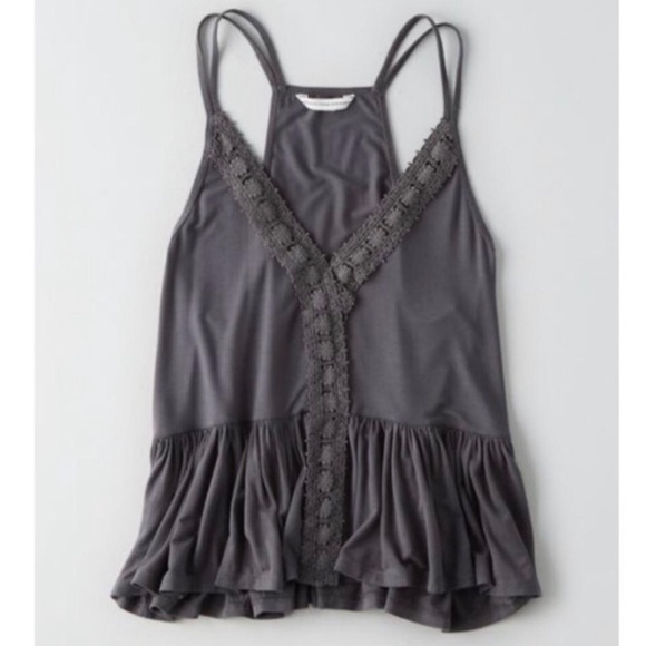 American Eagle Outfitters Tops - American Eagle Soft & Sexy Ruffle V-Neck Tank
